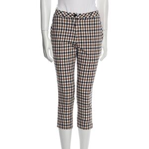 Aquascutum London Checkered Ankle Pants - Brown, Black, White